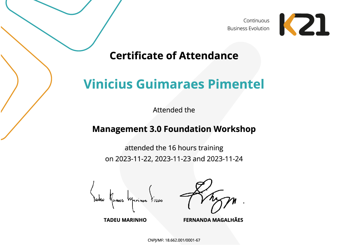 Certificado K21